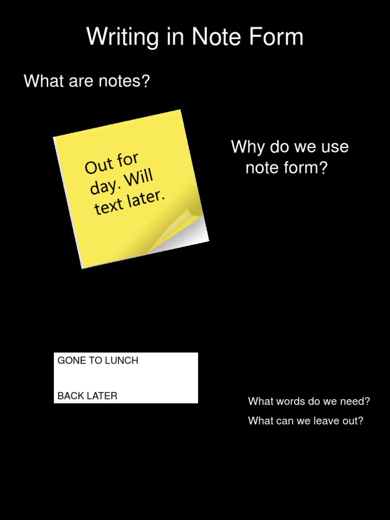Writing in Note Form: What Are Notes? | PDF | Ancient Egypt | Agriculture