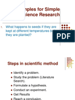 W2. Example for a Simple Science Research