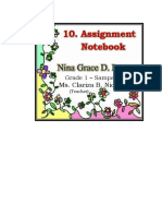 Assignment Notebook: Nina Grace D. Layson