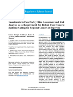 Investments in Food Safety Risk Assessment and Risk Analysis As A Requirement For Robust Food Control Systems: Calling For Regional Centers of Expertise