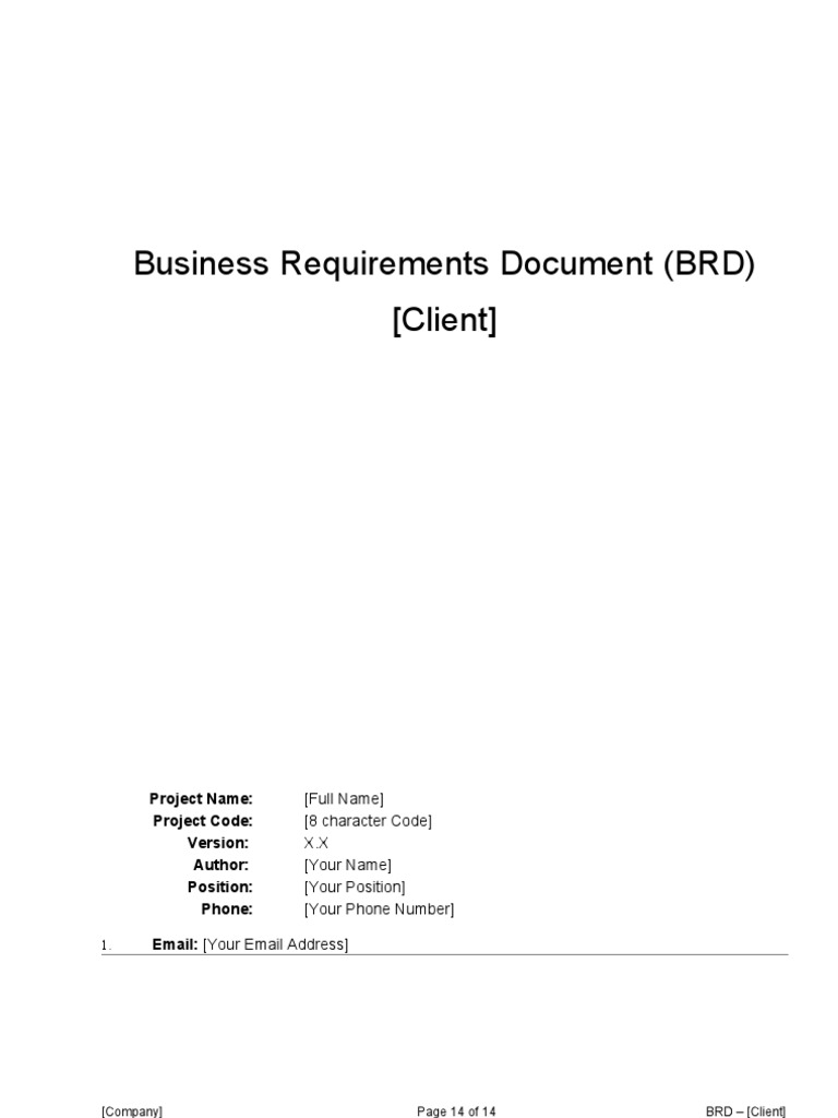 Business Requirements Document Overview | PDF | Business Process ...