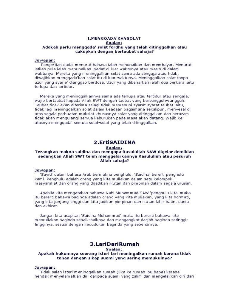 Soal Jawab Haji Pdf