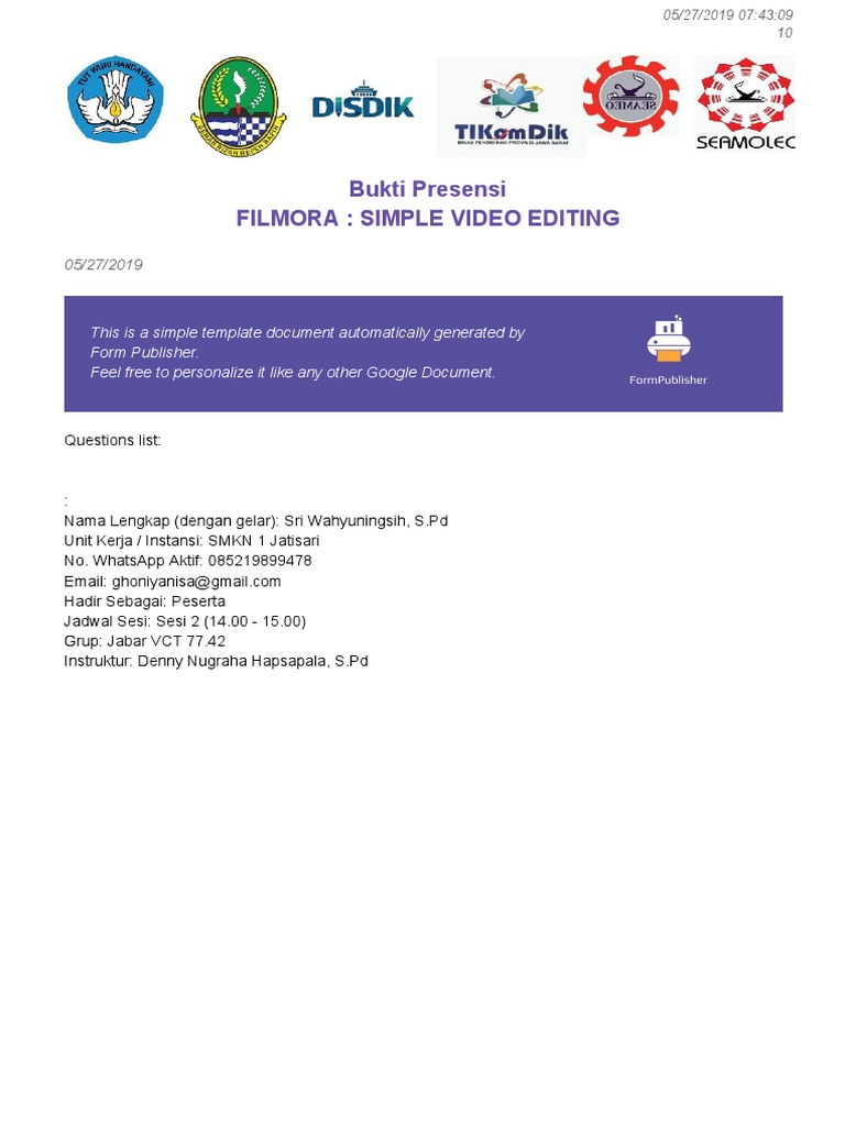 Form Publisher Template 10 PDF