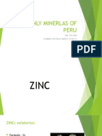 Mainly Minerlas of Peru: Zinc Tin Iron Huaman Huaytalla Sandro 16160215