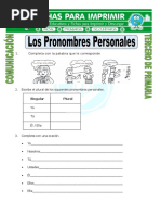Ejercicios Pronombres Personales | PDF