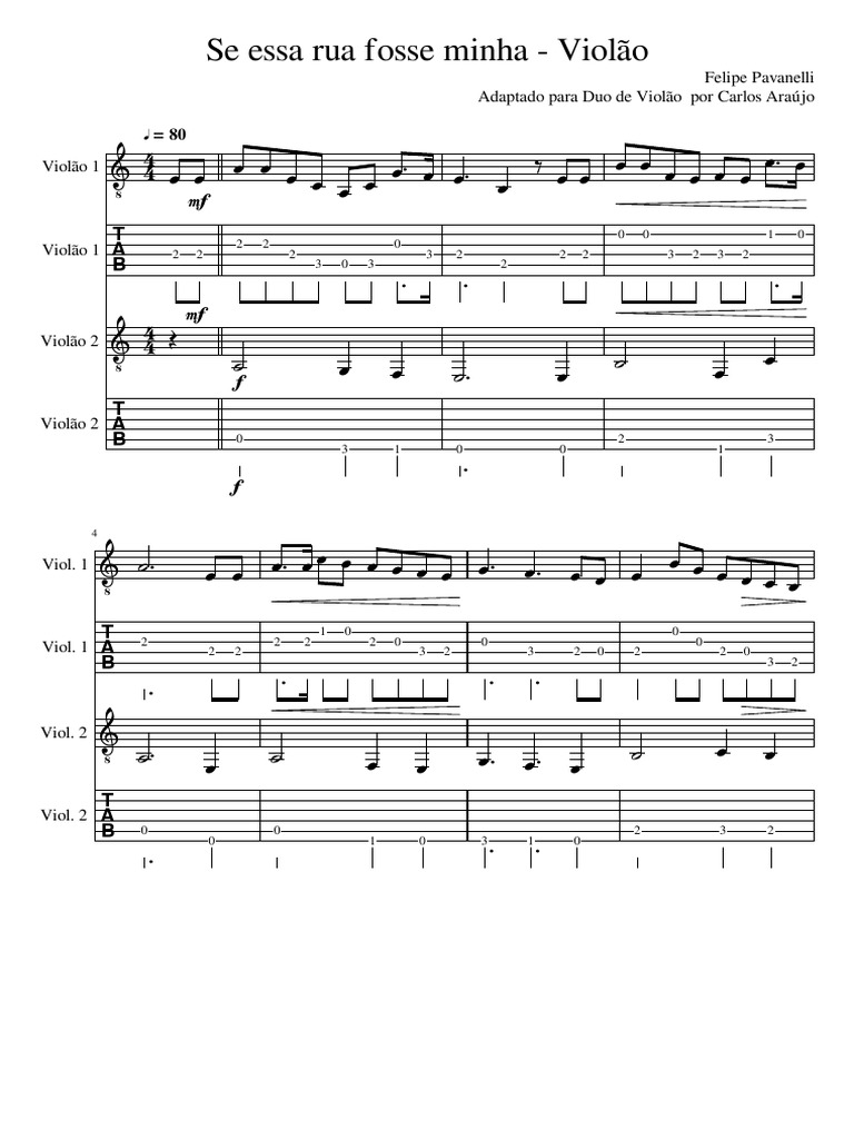 Se Essa Rua Fosse Minha Letra Original