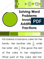 Solving Word Problems Involving Addition of Fractions