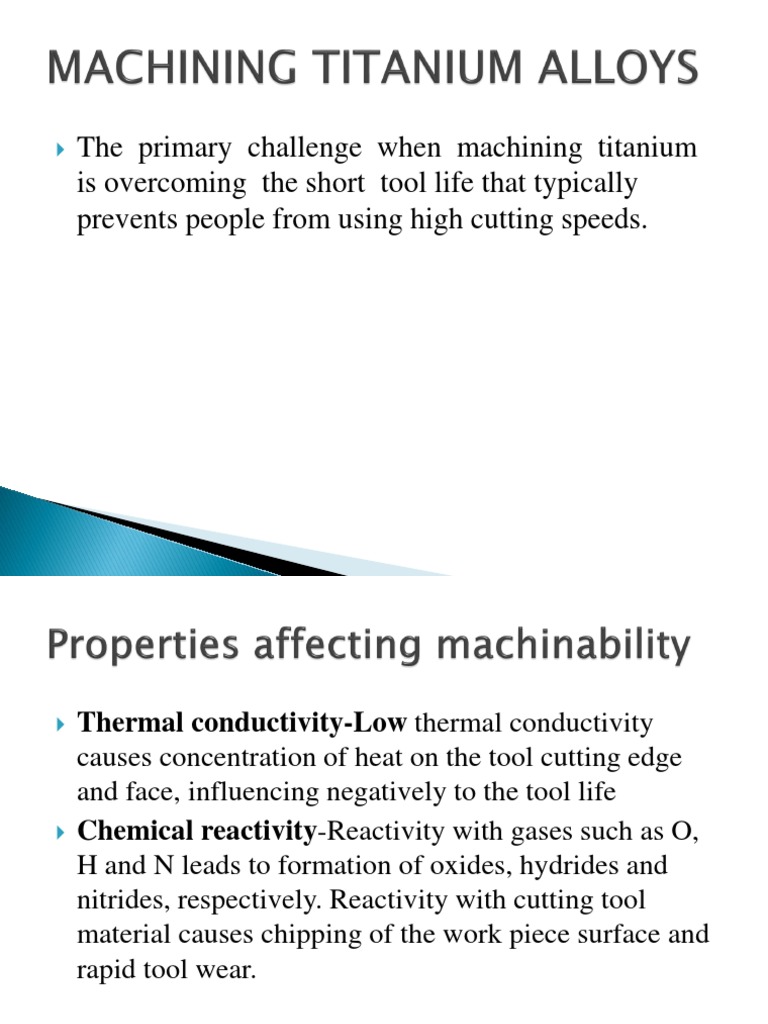 Machining Titanium Alloys | PDF | Titanium | Bronze