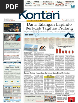 Kontan Harian Edisi 26 06 2019 Pdf