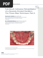 Full-Mouth Adhesive Rehabilitation of A Severely Eroded Dentition: The Three-Step Technique. Part 2