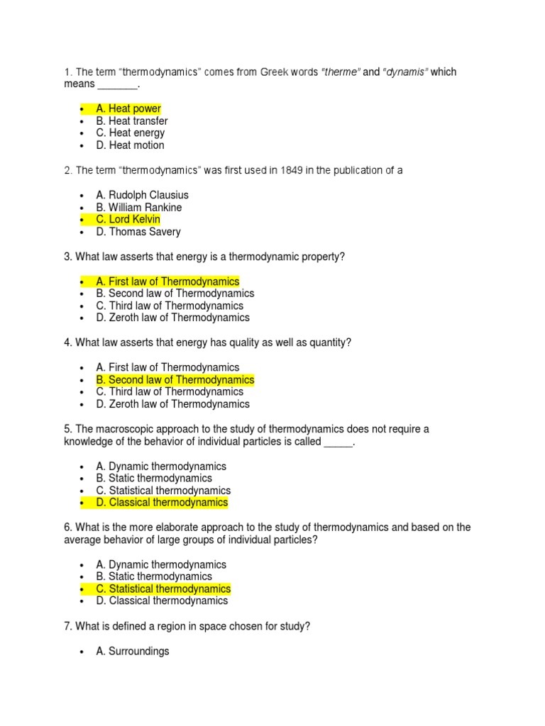 ENGINEERING THERMODYNAMICS EXAM QUESTIONS AND ANSWERS PDF visual data 8