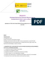 Estrategia Nacional de Personas Mayores Para Un Envejecimiento Activo y Para Su Buen Trato 2018-201