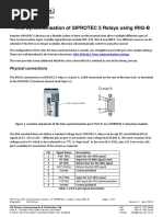 Time Synchronisation of SIPROTEC 5 Relays Using IRIG-B: Physical Connections