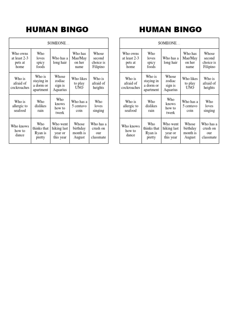 Human Bingo Human Bingo PDF