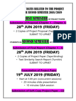 28 JUN 2019 (FRIDAY) : Submission of Proposal (Chapter 1 - Chapter 3)