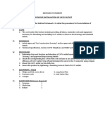 Method Statement For Catv Outlet