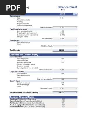 Balance Sheet