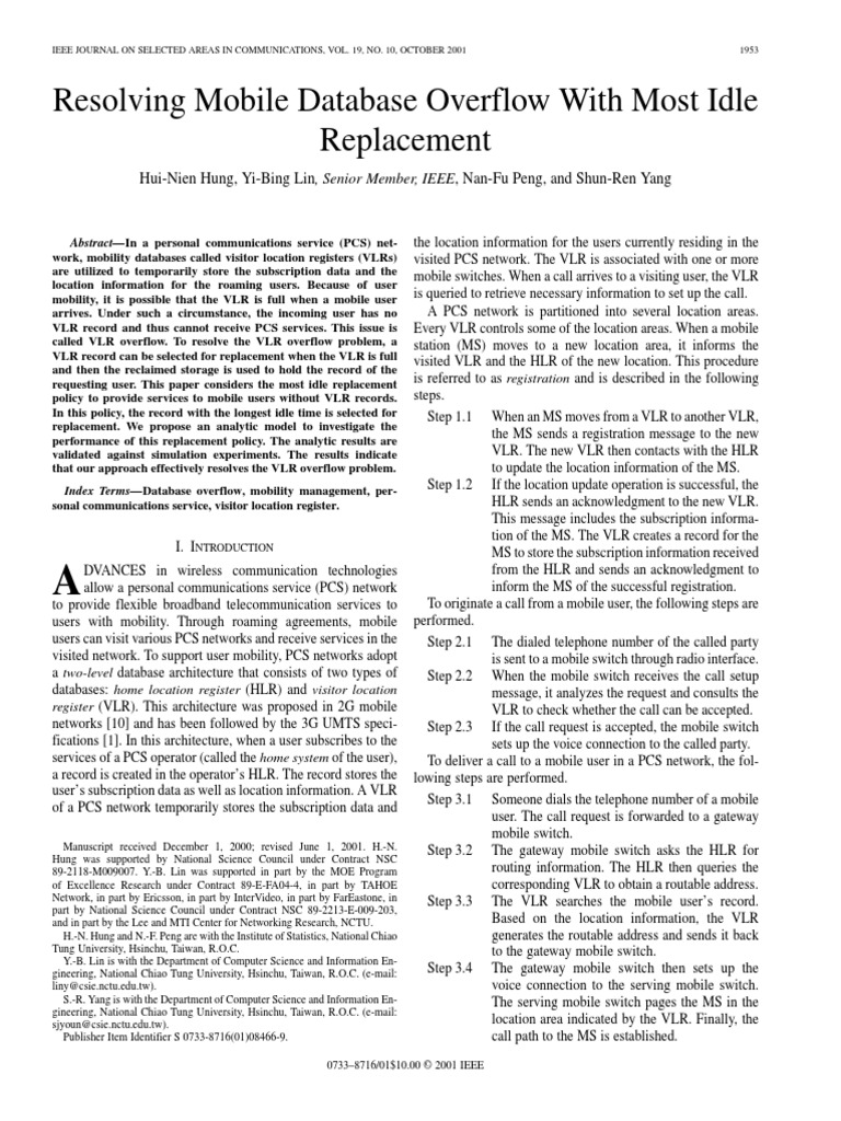 VLR Overflow 1 PDF | PDF | Telecommunications | Teaching Mathematics