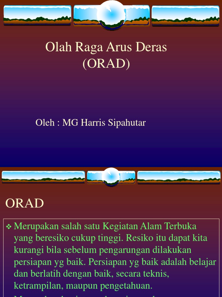 Panduan Olahraga Arus Deras (ORAD) | PDF