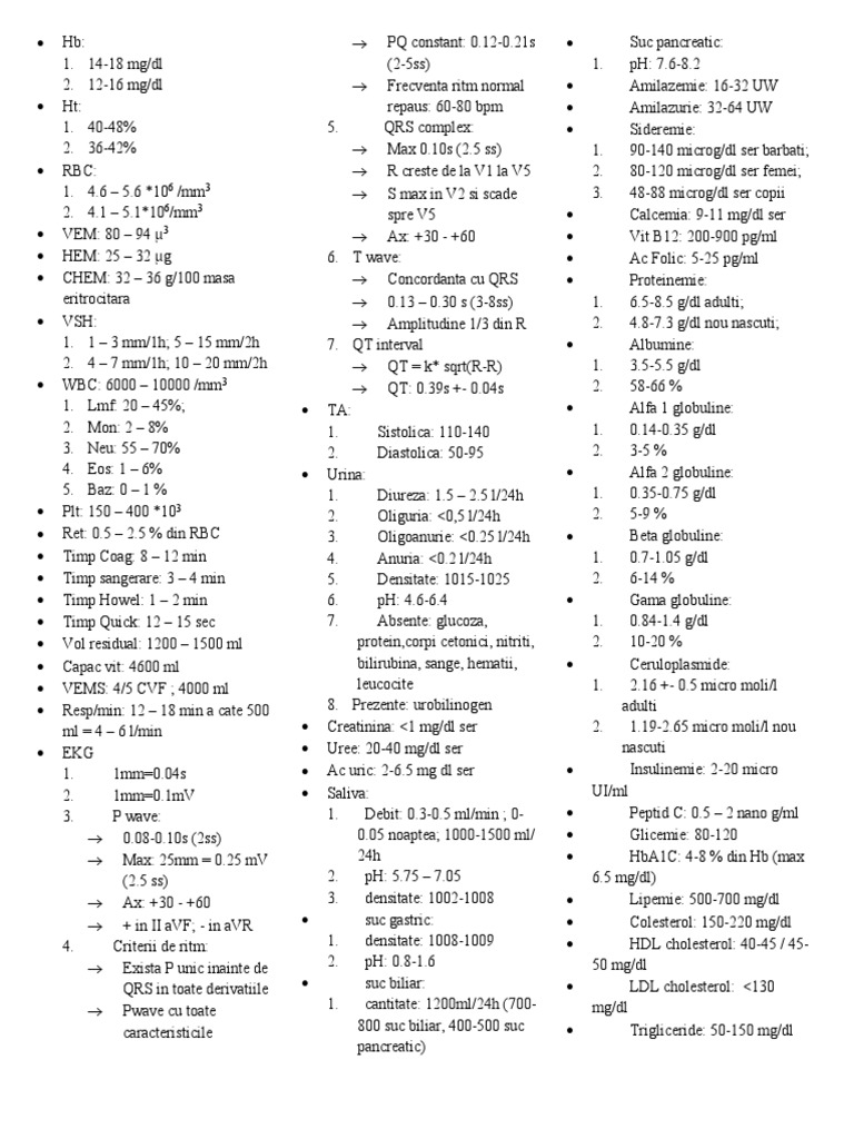 Comprehensive Blood Test Reference Guide | PDF | Cholesterol ...