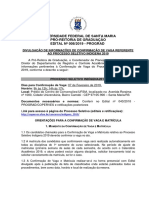 Universidade Federal de Santa Maria Pró-Reitoria de Graduação EDITAL #008/2019 - PROGRAD