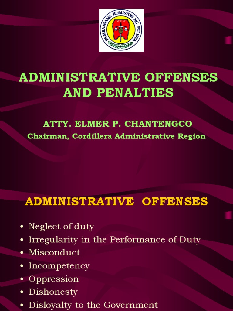 Administrative Offenses And Penalties