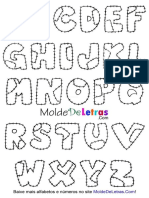 Molde de Letras Patchwork Letter Completo