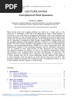 Astrophysical Fluid Dynamics: Lecture Notes