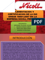 Implementacion y Certificacion de La Iso Ohsas 18001