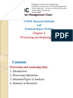Processing and Analyzing Data: Construction Management Chair