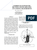 SPHERICAL COORDINATE SYSTEMS FOR DEFINING DIRECTIONS AND POLARIZATION COMPONENTS IN ANTENNA MEASUREMENTS