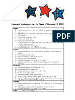 Assignments November 8