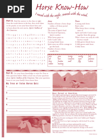 Spirit Movie Worksheets