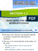 Section 1.1: Functions and Their Representatons