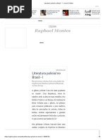 Literatura Policial No Brasil - I - Jornal O Globo