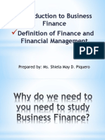 Introduction To Business Finance Definition of Finance and Financial Management