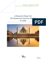 A Research Paper On The Restaurant Services Market in India
