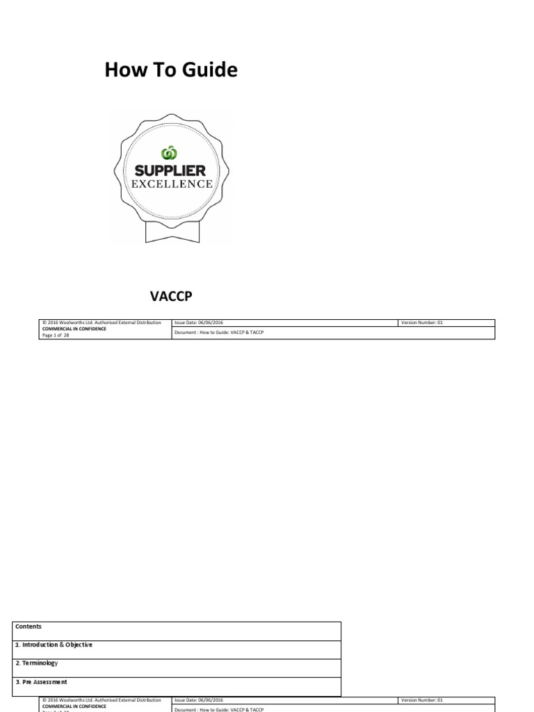 28 07 16+How+To+Guide-+VACCP,+TACCP+V1 | PDF | Risk | Supply Chain