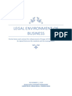 Legal Environment of Business -Assignment