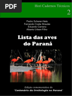 Livro -Lista Das Aves Do Paraná