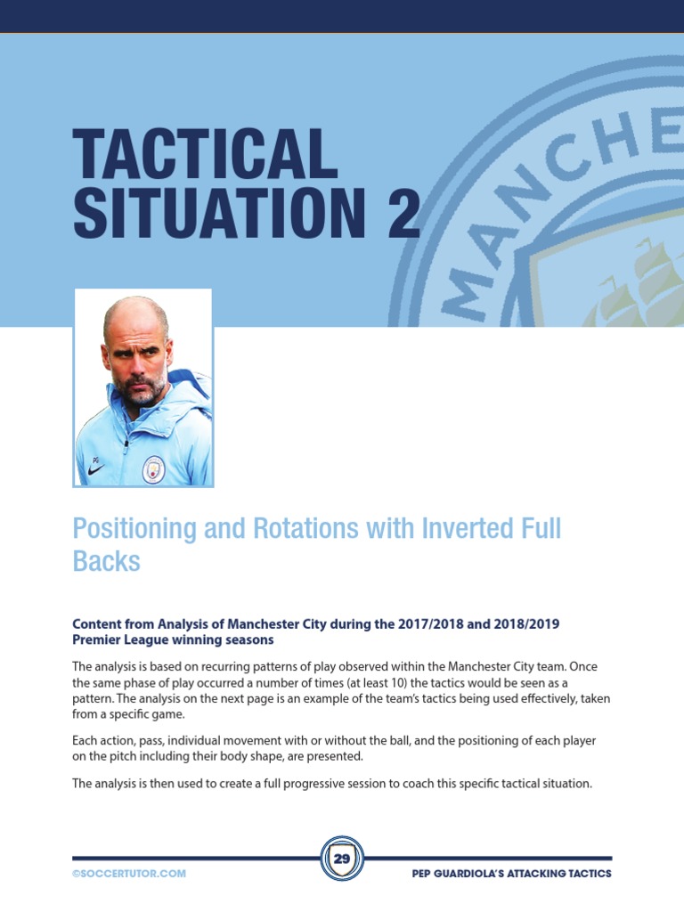 Pep Guardiola Attacking Tactics Positioning and Rotations With Inverted ...