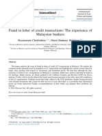 Fraud in Letter of Credit Transactions: The Experience of Malaysian Bankers