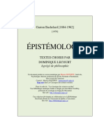 Bachelard Epistemologie Orglecourt PDF
