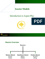 Reactor Models: Introduction To Aspen Plus