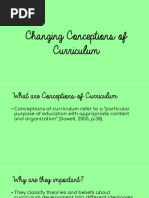 Changing Conceptions of Curriculum