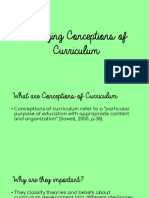 Changing Conceptions of Curriculum