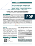 Comparative Standardization Study For Determinatio