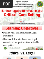 Ethico Legal Dilemmas in Critical Care Nursing