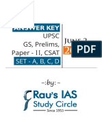 UPSC Paper II Answer Keys