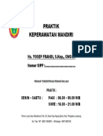 Contoh Papan Praktik Keperawatan Mandiri